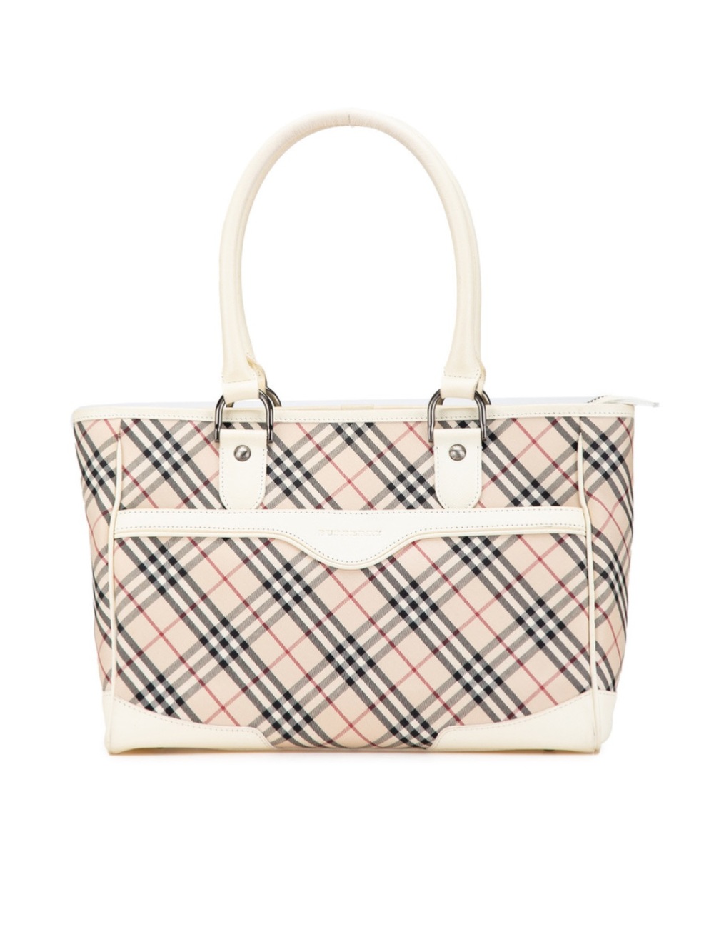 Vintage Burberry Nova Check Canvas Tote Bag